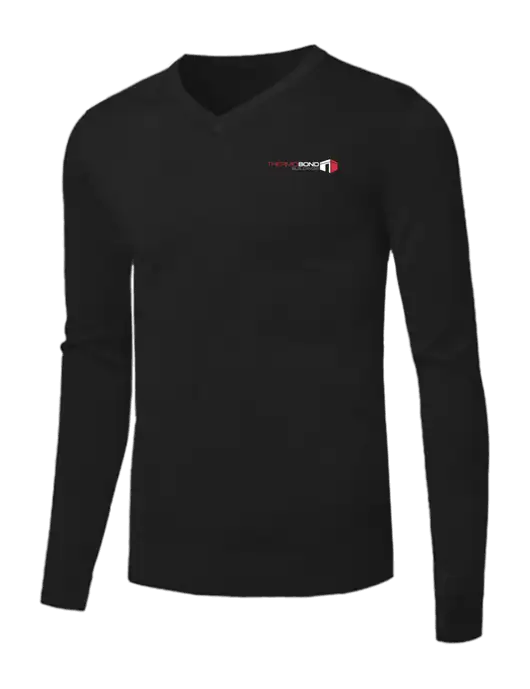 Brooks Brothers Black Washable Merino V-Neck Sweater w/Thermo Bond Logo