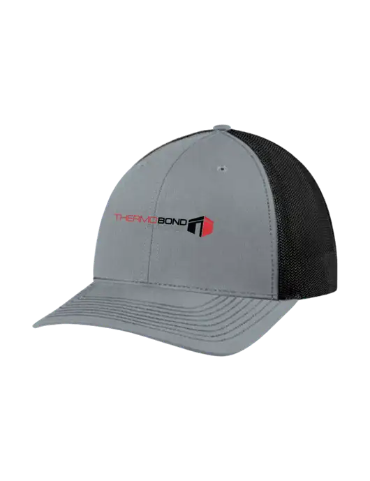 Richardson Adjustable Snapback Original 112 Trucker Cap Heather Grey w/Black Mesh w/Thermo Bond Logo