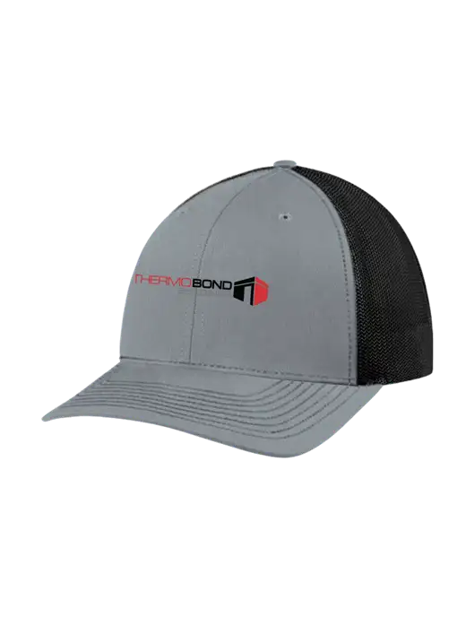 Richardson Adjustable Snapback Original 112 Trucker Cap Heather Grey w/Black Mesh w/Thermo Bond Logo