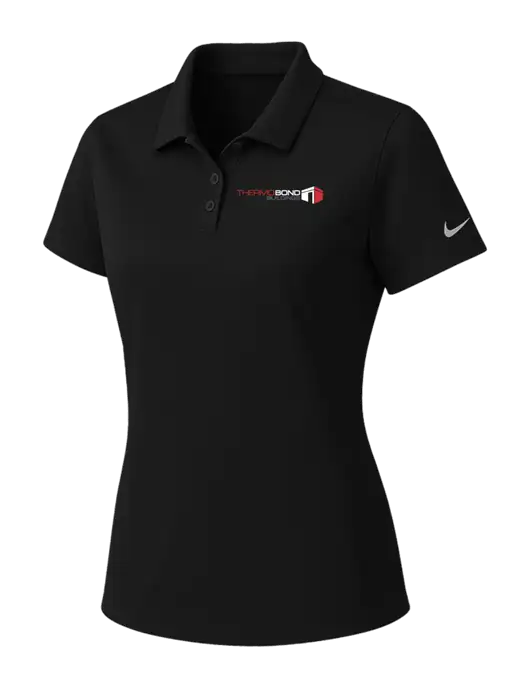 Nike Womens Black Dry Essential Solid Polo w/Thermo Bond Logo