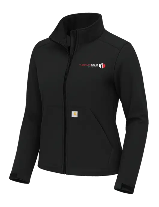 Carhartt Womens Rain Defender Black Soft Shell Jacket w/Thermo Bond Logo