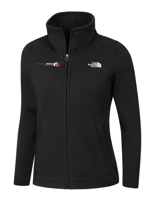 North Face Womens Black Heather Sweater Fleece Jacket w/Thermo Bond Logo