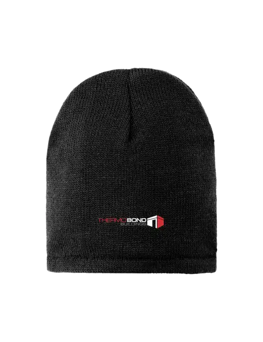 Black Fleece-Lined Beanie Cap w/Thermo Bond Logo