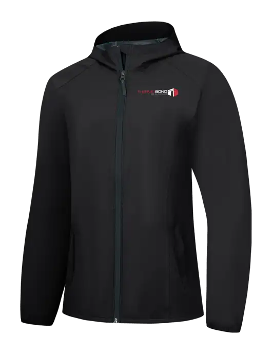 Womens Black Essential Rain Jacket w/Thermo Bond Logo