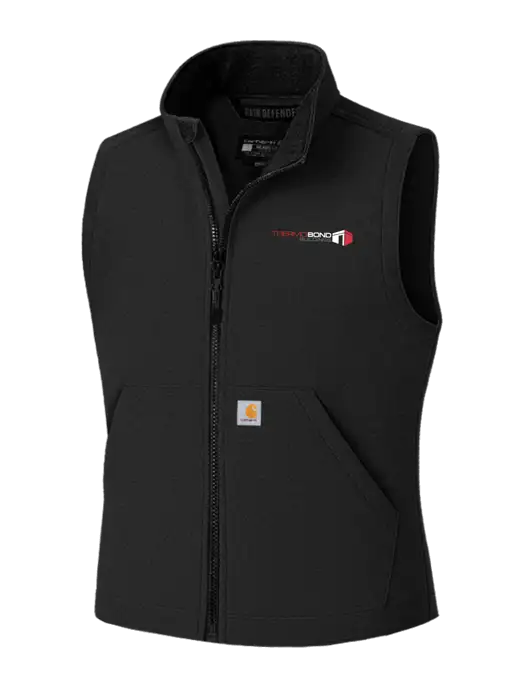 Carhartt Rain Defender Black Soft Shell Vest w/Thermo Bond Logo