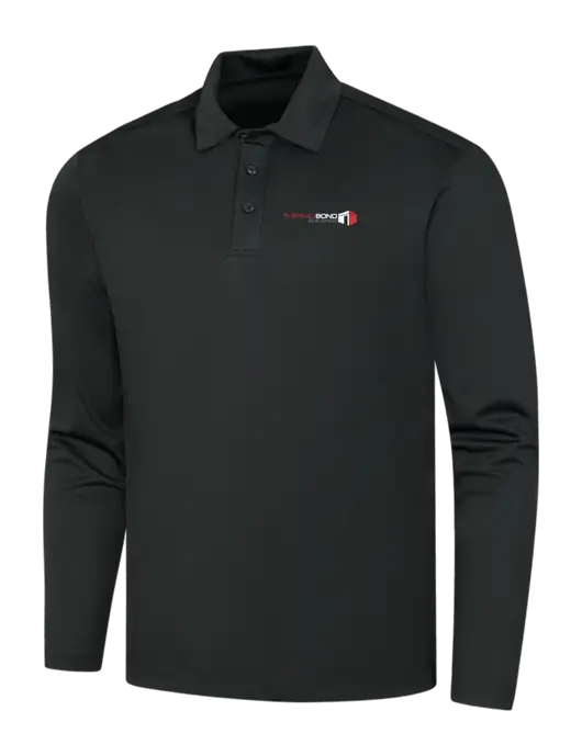Black Silk Touch Performance Long Sleeve Polo w/Thermo Bond Logo