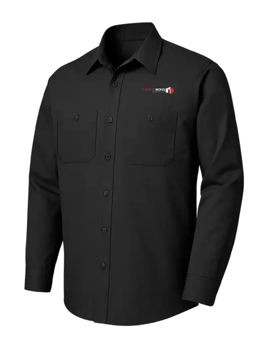 Red Kap Black Long Sleeve Work Shirt w/Thermo Bond Logo