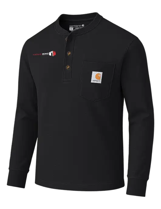 Carhartt Black Long Sleeve Henley Shirt w/Thermo Bond Logo