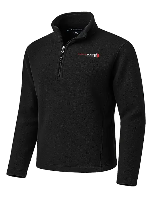 Black Fleece 1/4-Zip Pullover w/Thermo Bond Logo