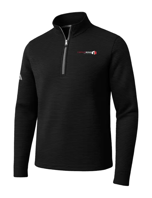 Adidas Black Spacer Quarter-Zip Pullover w/Thermo Bond Logo