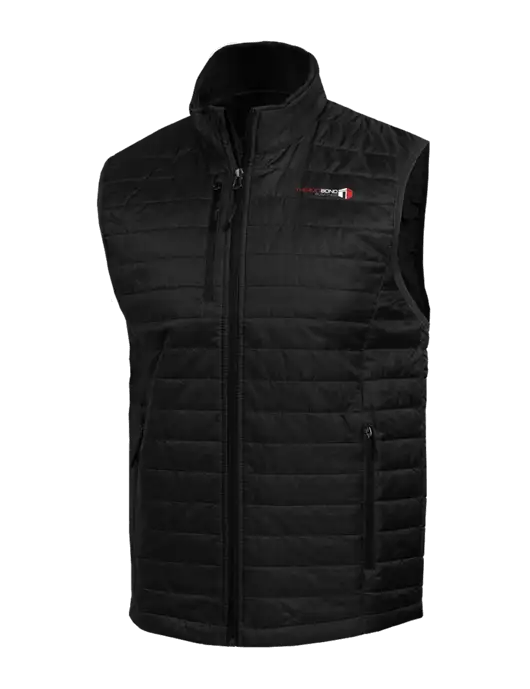 Packable Black Puffy Vest w/Thermo Bond Logo