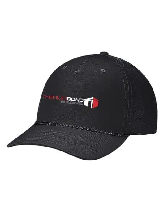 Richardson Laser Perf Performance Black/Black-Grey Rope Cap w/Thermo Bond Logo