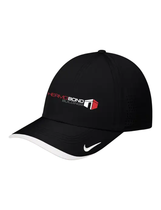 Nike Black/White Dri-FIT Perforated Performance Cap w/Thermo Bond Logo