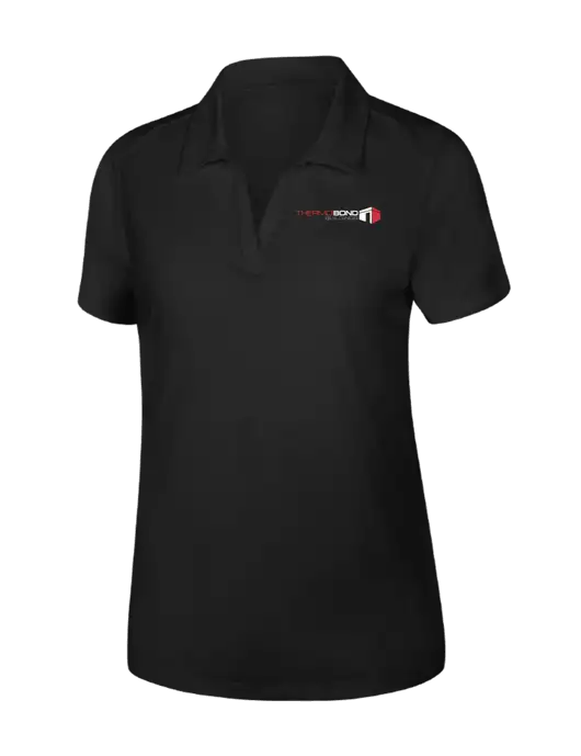 Black Womens PosiCharge Tri-Blend Wicking Polo w/Thermo Bond Logo