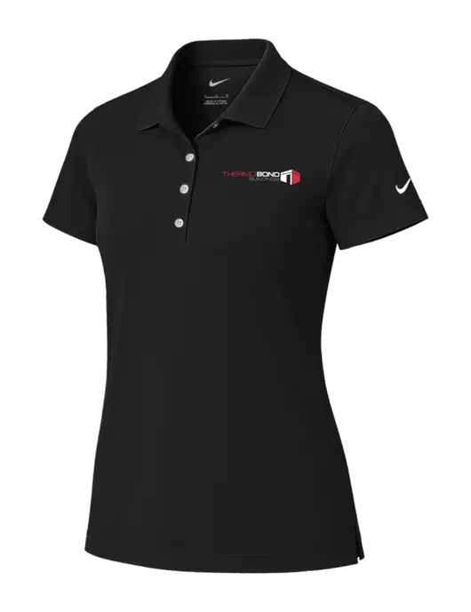 Nike Womens Black Tech Basic Dri-FIT Polo
 w/Thermo Bond Logo