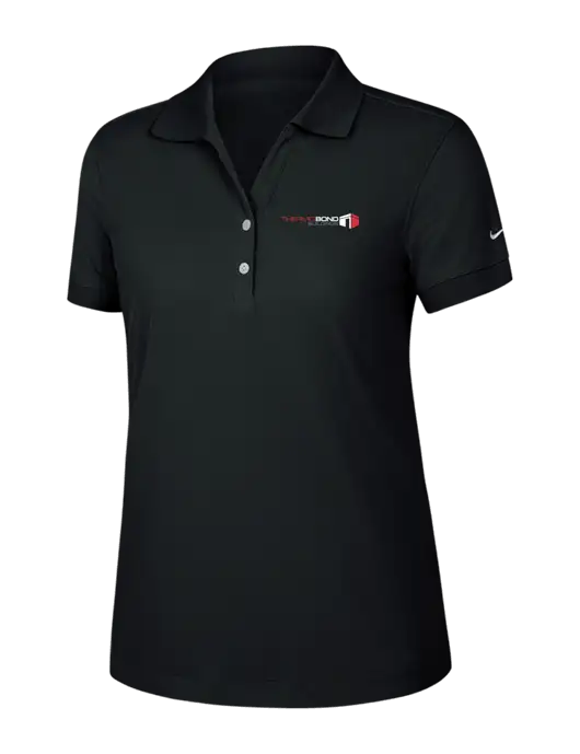 Nike Womens Dri-FIT Classic Black Polo w/Thermo Bond Logo