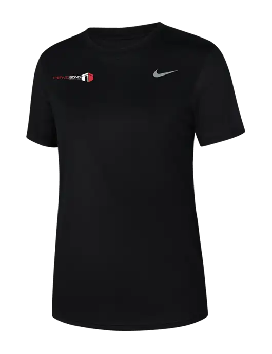 Nike Womens Team rLegend Black T-Shirt w/Thermo Bond Logo