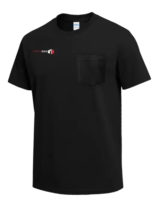 Black Heavyweight 6.1 oz Pocket T-Shirt w/Thermo Bond Logo