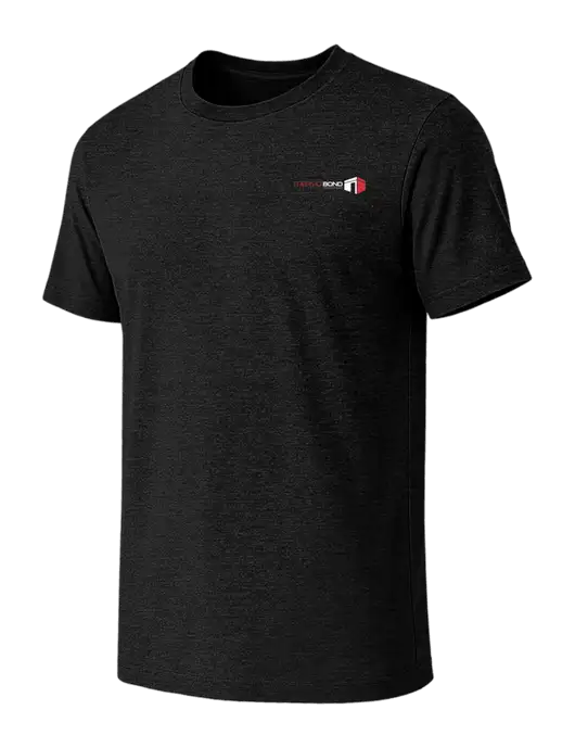 BELLA+CANVAS Black Heather CVC Short Sleeve Tee w/Thermo Bond Logo