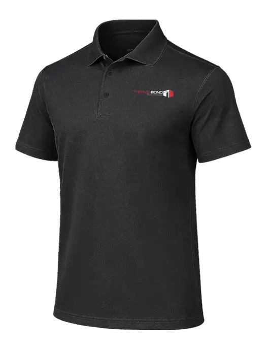 Sport-Tek UV Micropique Black Polo w/Thermo Bond Logo