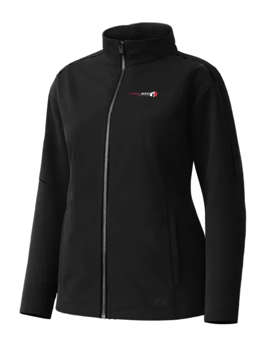 OGIO Womens Commuter Full-Zip Soft Shell Black Jacket w/Thermo Bond Logo
