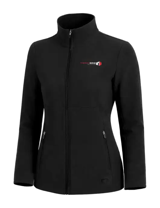 OGIO Womens Black Kinetic Soft Shell Jacket w/Thermo Bond Logo