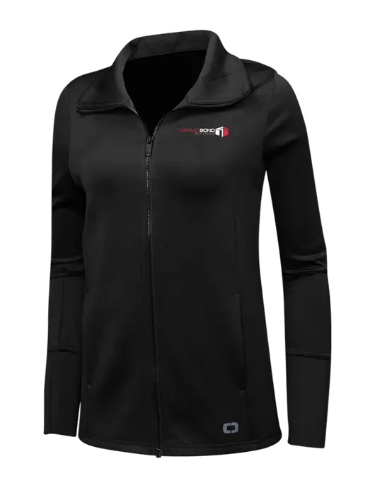 OGIO Black Womens Endurance Modern Performance Full-Zip w/Thermo Bond Logo