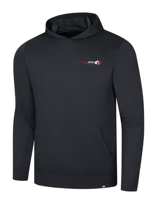 TravisMathew Black Coveside Hoodie w/Thermo Bond Logo