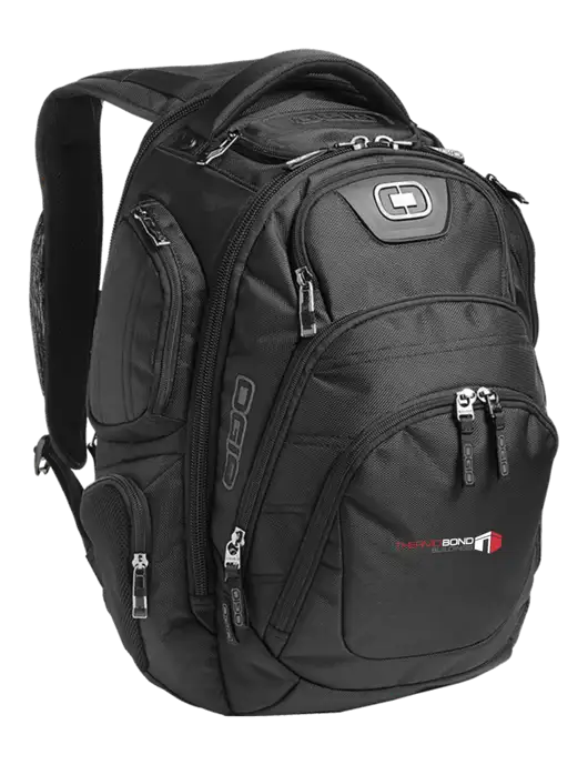 OGIO Black Stratagem Laptop Backpack w/Thermo Bond Logo