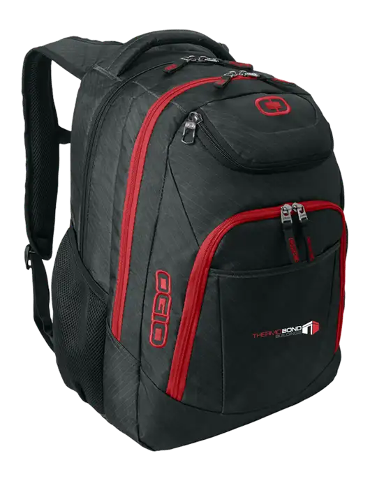 OGIO Dark Grey/Red Excelsior Laptop Backpack w/Thermo Bond Logo