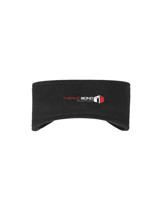 Black Stretch Fleece Headband w/Thermo Bond Logo