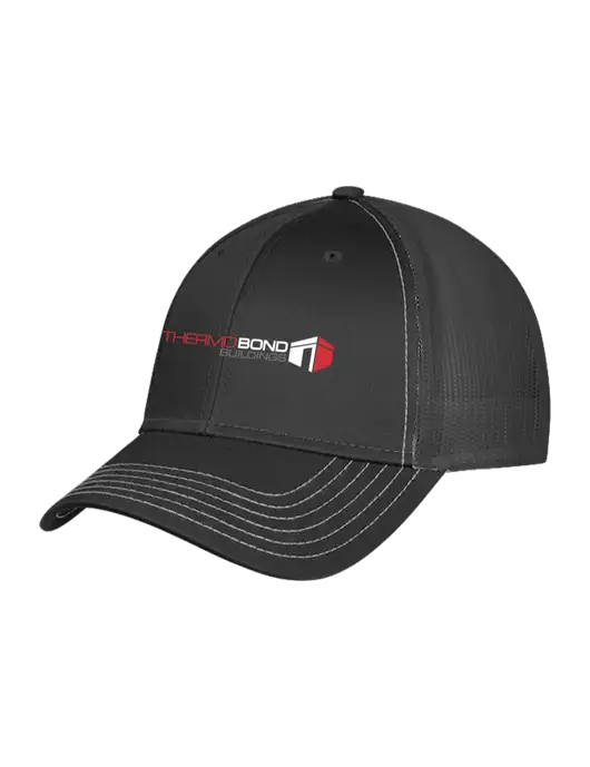 Charcoal Grey Mesh Trucker Cap Snap Back w/Thermo Bond Logo
