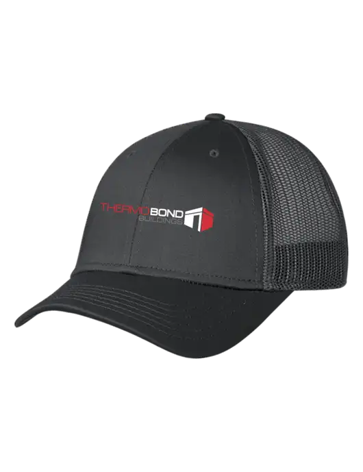 Charcoal Mesh Trucker Cap Snap Back w/Thermo Bond Logo