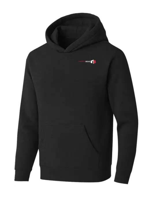 BELLA+CANVAS Black Heather Sponge Fleece Pullover Hoodie w/Thermo Bond Logo