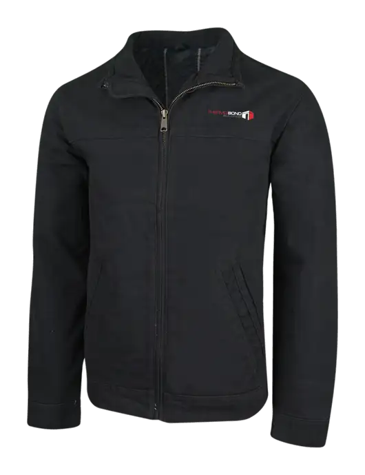 Cornerstone Black Washed Duck Cloth Flannel Lined Work Jacket w/Thermo Bond Logo