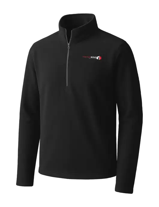 Black Microfleece 1/2 Zip Pullover w/Thermo Bond Logo