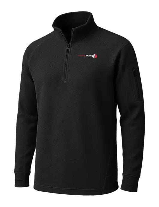 Black Tech Fleece 1/4 Zip Pullover w/Thermo Bond Logo