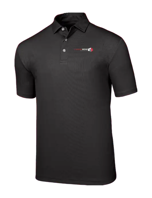 Callaway Birdseye Black Polo w/Thermo Bond Logo