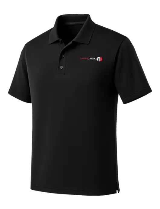 Black Dry Zone UV Micro Mesh Polo w/Thermo Bond Logo