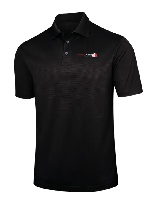 Black Performance Fine Jacquard Polo w/Thermo Bond Logo