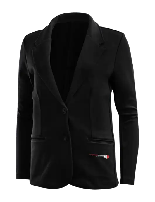 Black Womens Knit Blazer w/Thermo Bond Logo