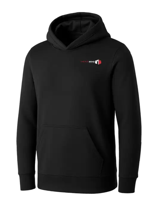 Womens Black Core Fleece Pullover Hooded Sweatshirt w/Thermo Bond Logo