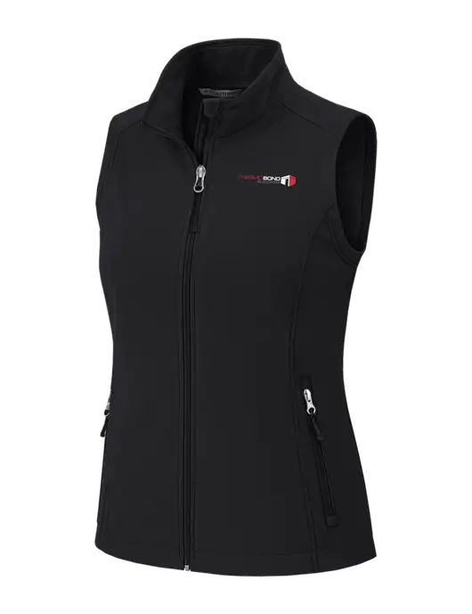 Black Womens Core Soft Shell Vest w/Thermo Bond Logo