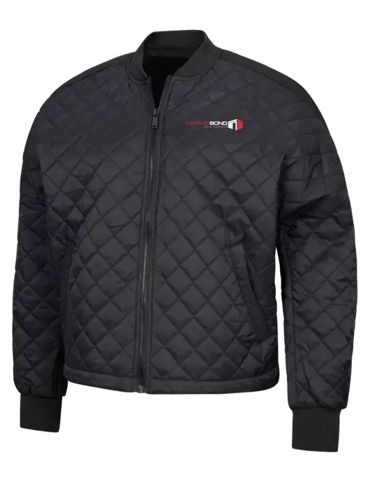 Mercer+Mettle Black Womens Boxy Quilted Jacket w/Thermo Bond Logo