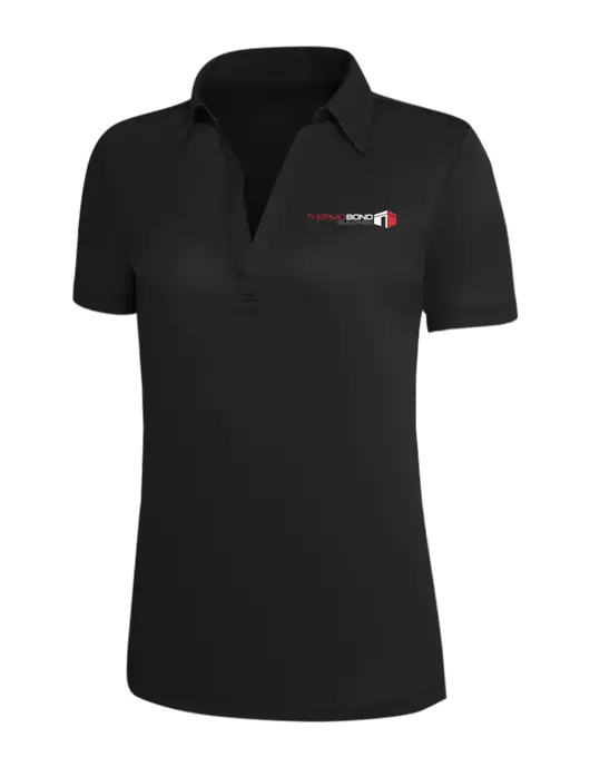 Black Silk Touch Womens Performance Polo w/Thermo Bond Logo