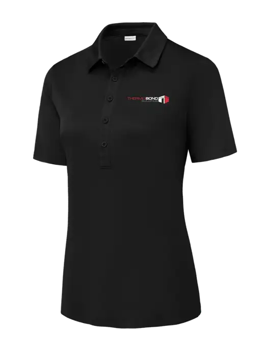 Black Womens Posi-UV Pro Polo w/Thermo Bond Logo