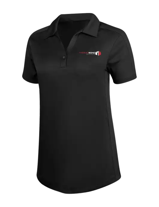 Womens Black Diamond Jacquard Polo w/Thermo Bond Logo