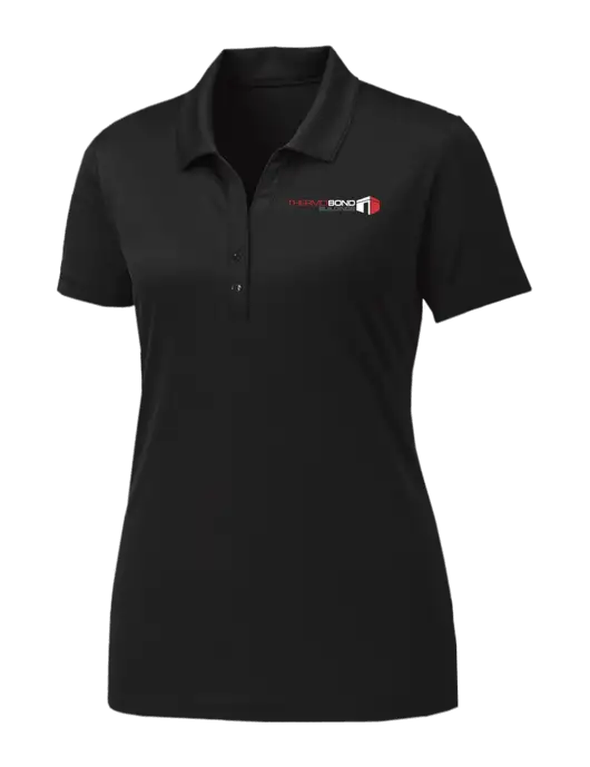 Womens Black PosiCharge Competitor Polo w/Thermo Bond Logo