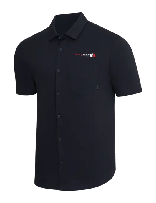 OGIO Black Extend Short Sleeve Button Up Shirt w/Thermo Bond Logo