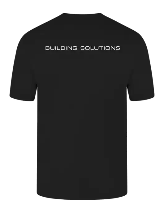 Core Blend Black Pocket T-Shirt w/Building Solutions Logo, Thermo Bond Logo